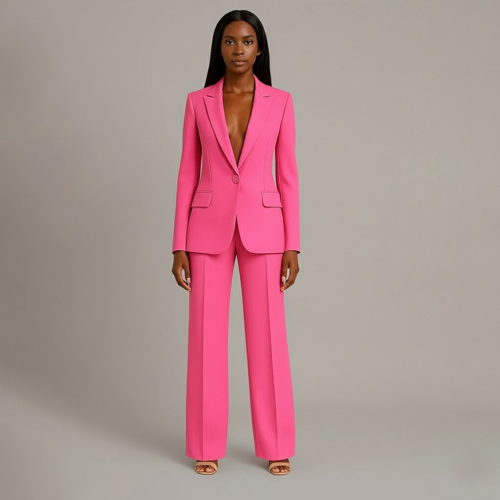 Women's Suits Tailored Long Blazer and Matching Trousers Set