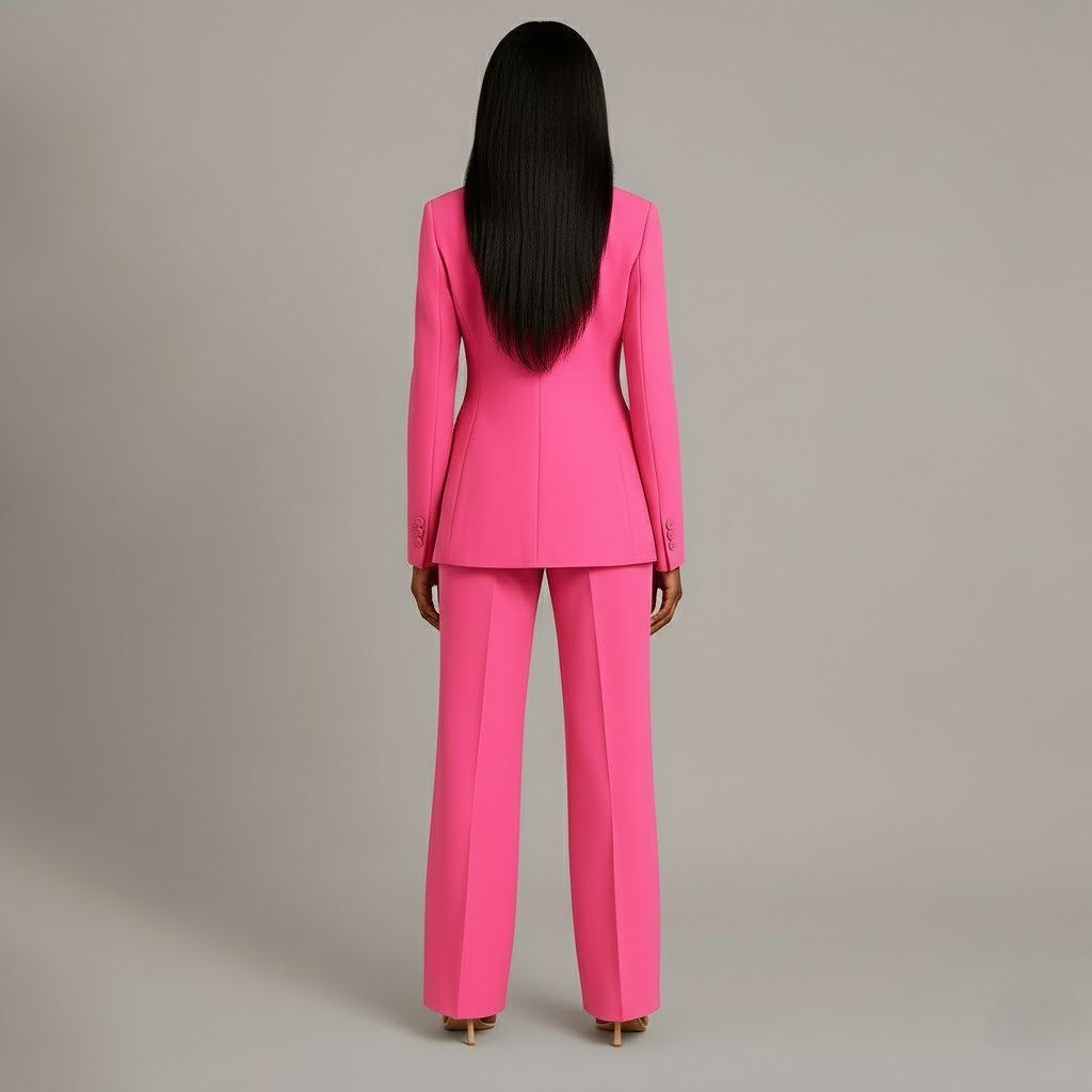 Women's Suits Tailored Long Blazer and Matching Trousers Set