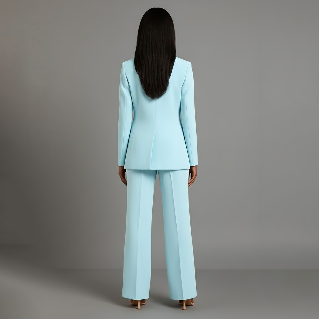 Women's Suits Tailored Long Blazer and Matching Trousers Set
