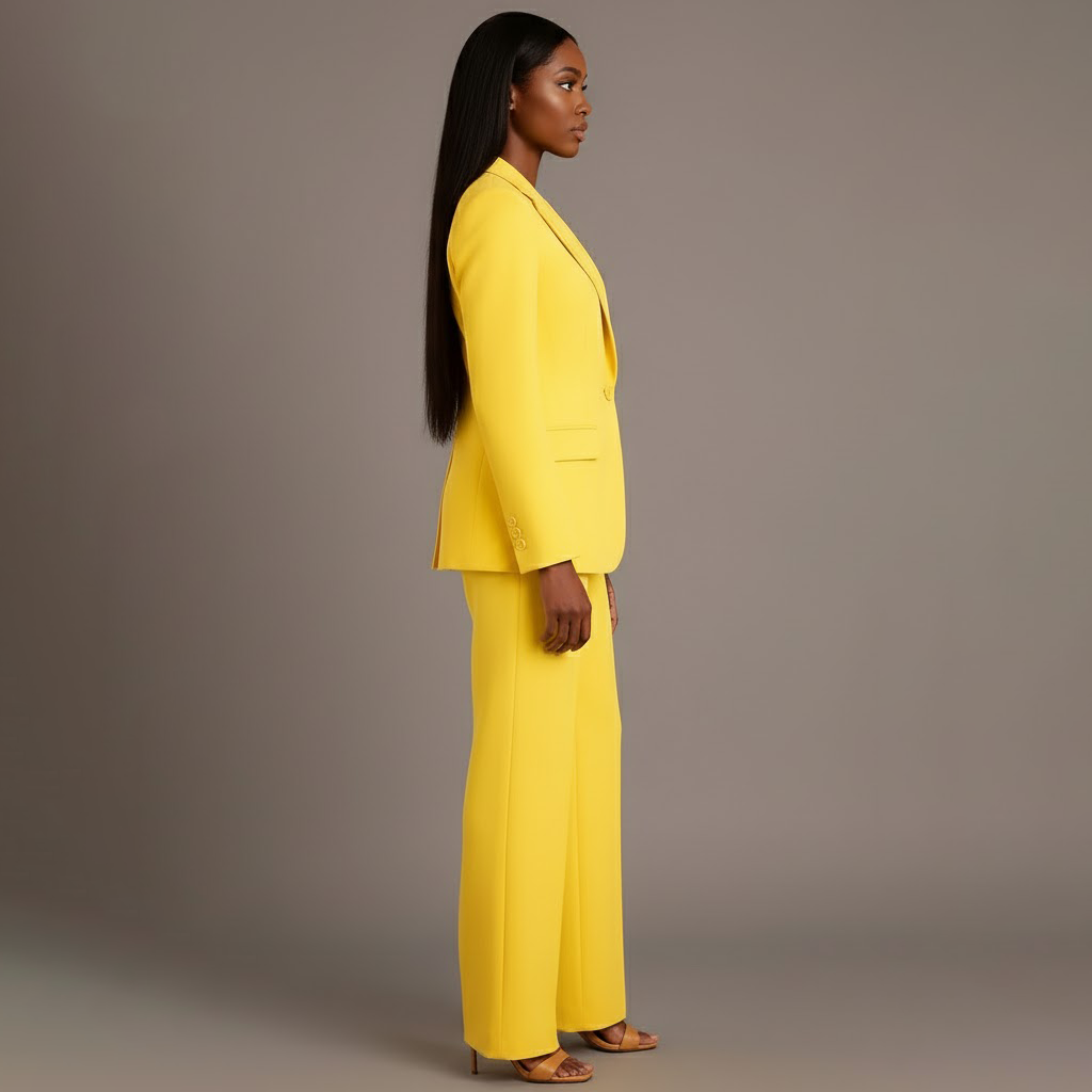Women's Suits Tailored Long Blazer and Matching Trousers Set