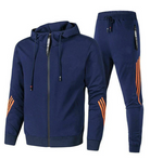Men's Zip-Up Hooded Tracksuit Set