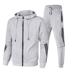 Men's Zip-Up Hooded Tracksuit Set