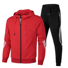 Men's Zip-Up Hooded Tracksuit Set