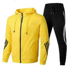Men's Zip-Up Hooded Tracksuit Set