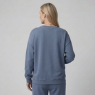 Women's Maternity Sweatshirt Crewneck with Relaxed Fit and Ribbed Trim