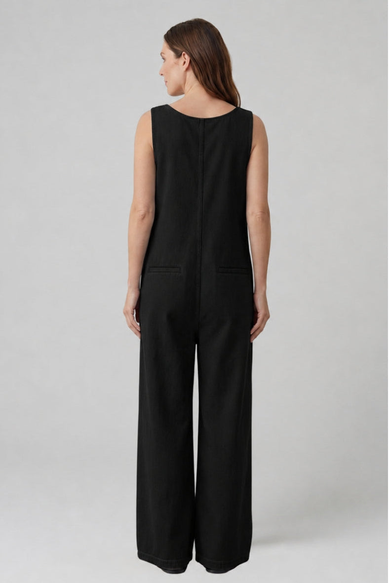 Women's Maternity Jumpsuit with Relaxed Stretch Fit and Pockets