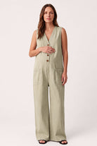 Women's Maternity Jumpsuit with Relaxed Stretch Fit and Pockets