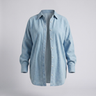 Women's Maternity Shirt with Button Front and Relaxed Fit