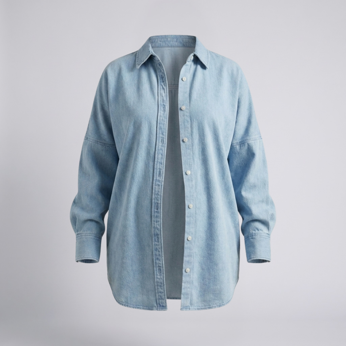 Women's Maternity Shirt with Button Front and Relaxed Fit