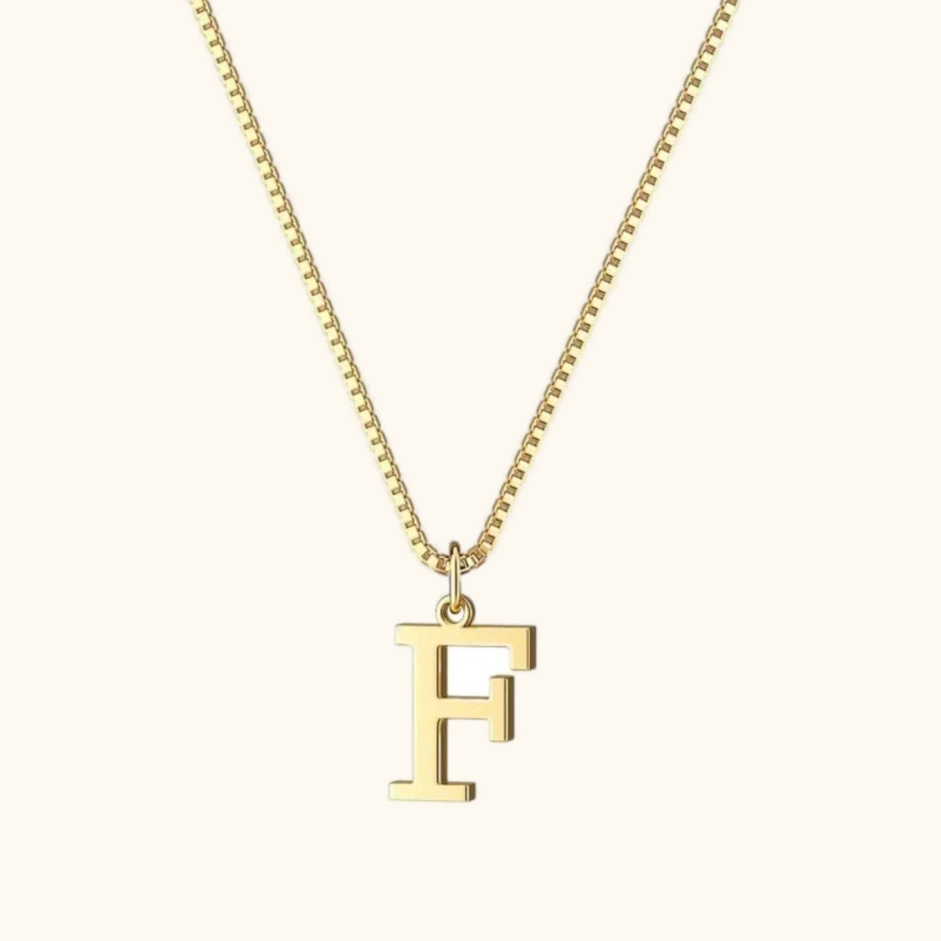 Women's Initial Pendant Necklace - Gold-Tone Letter Charm