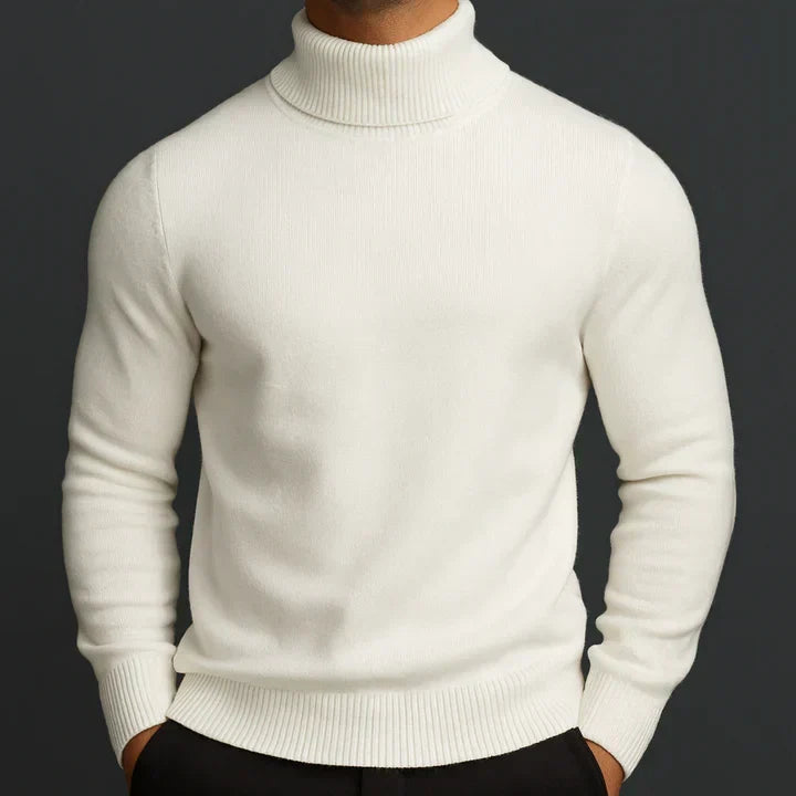 Men's Turtleneck Sweater Slim Fit Fine Knit