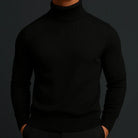 Men's Turtleneck Sweater Slim Fit Fine Knit