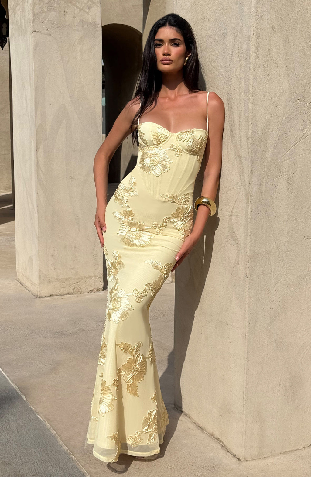 Women's Maxi Dress with Corset Top for Evening & Wedding Guest Looks