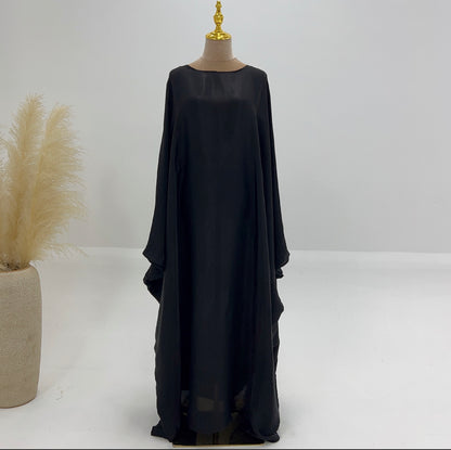 Esra Maxi Jurk | Damesjurk met vleermuismouwen en luxe minimalistische uitstraling