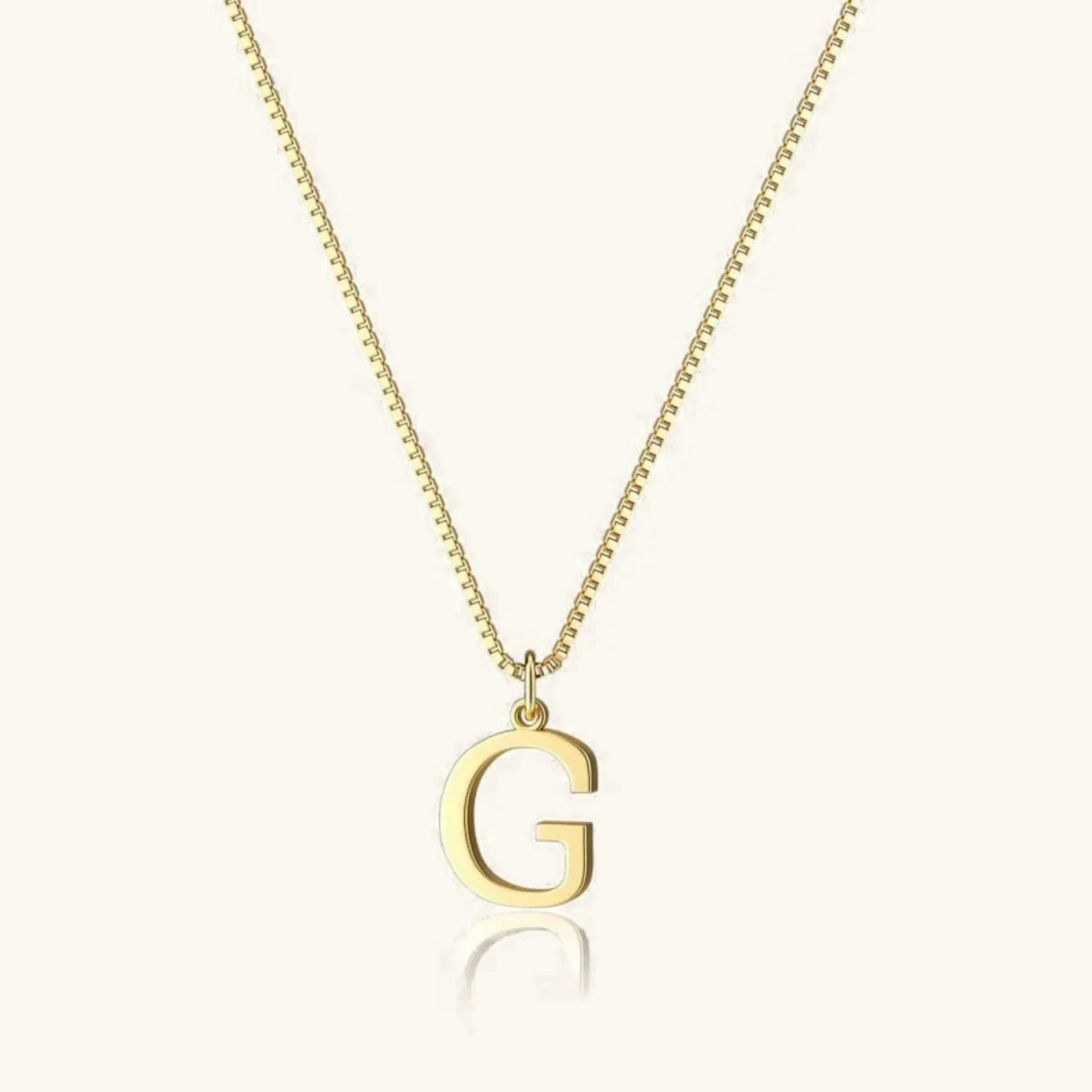 Women's Initial Pendant Necklace - Gold-Tone Letter Charm