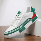 Men's Mesh Sneakers with Leather Patchwork Trim