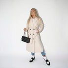 Women's Long Lapel Coat – Longline Winter Overcoat