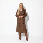 Women's Long Lapel Coat – Longline Winter Overcoat
