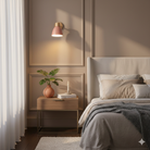 Wall Light for Living Room with Angled Arm and Conical Shade