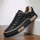 Men's Mesh Sneakers with Leather Patchwork Trim
