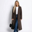 Women's Long Lapel Coat – Longline Winter Overcoat