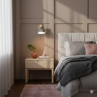 Wall Light for Living Room with Angled Arm and Conical Shade