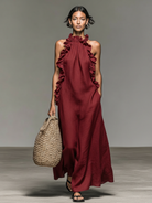 Women's Maxi Ruffle Dress Sleeveless Summer Sundress