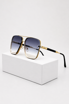 Retro Aviator Sunglasses with Gold Frame and UV400 Gradient Lens