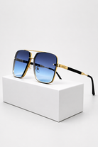 Retro Aviator Sunglasses with Gold Frame and UV400 Gradient Lens