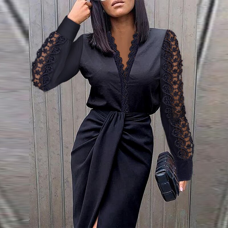 Mira | Dames Avondjurk met Lange Mouwen – Luxe, Flatterend Silhouet & Tijdloze Elegant