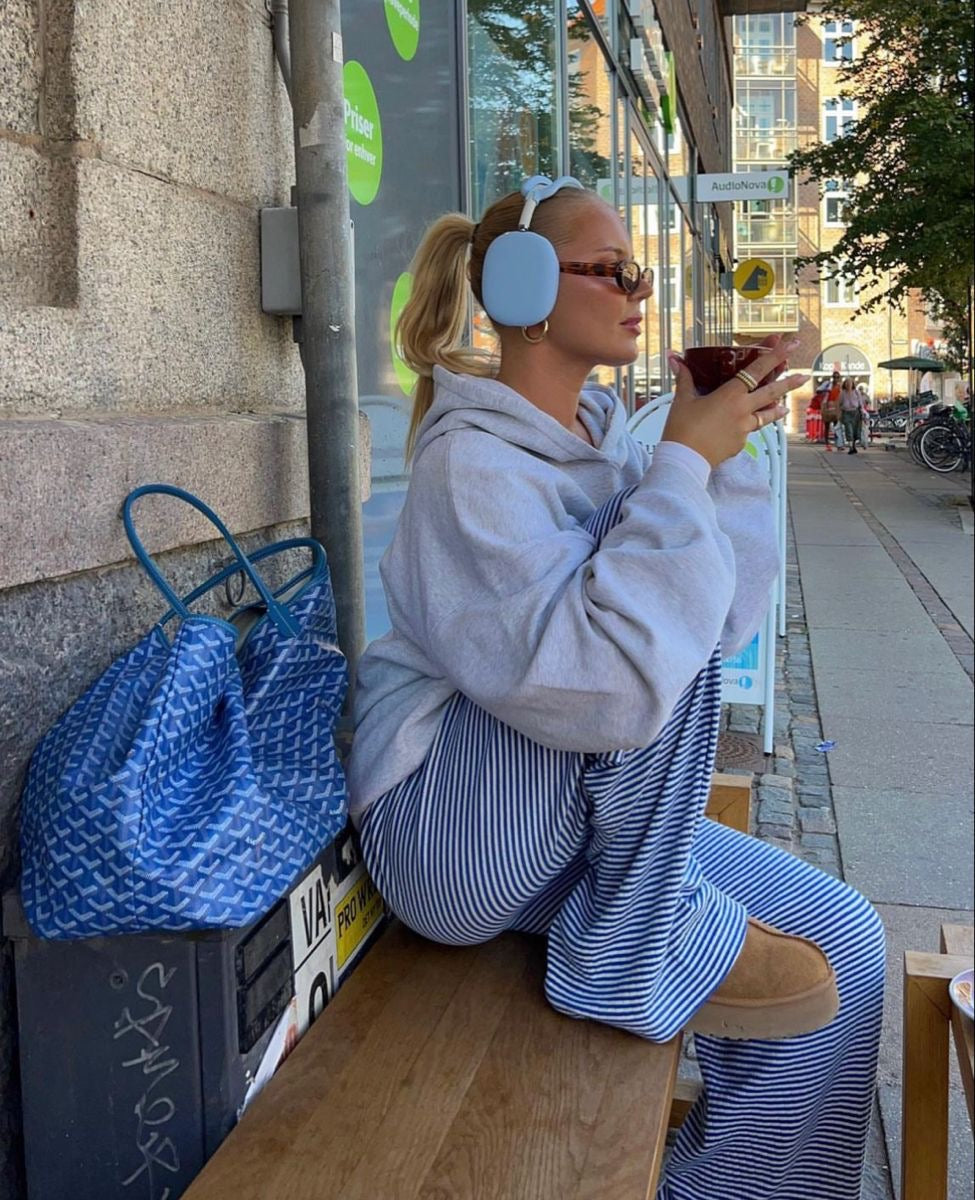 Llse | Dames Loungebroek met Lage Taille en Subtiele Strepen – Comfort en Stijl in Één