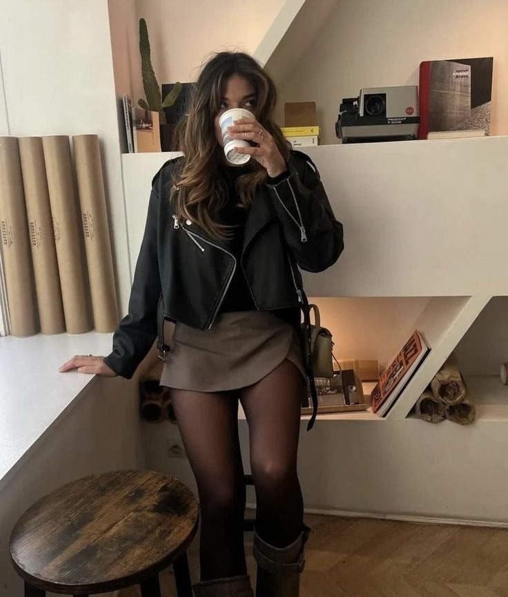 Women's Wrap Skort with Elastic Waist and Built-In Shorts