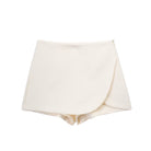 Women's Wrap Skort with Elastic Waist and Built-In Shorts