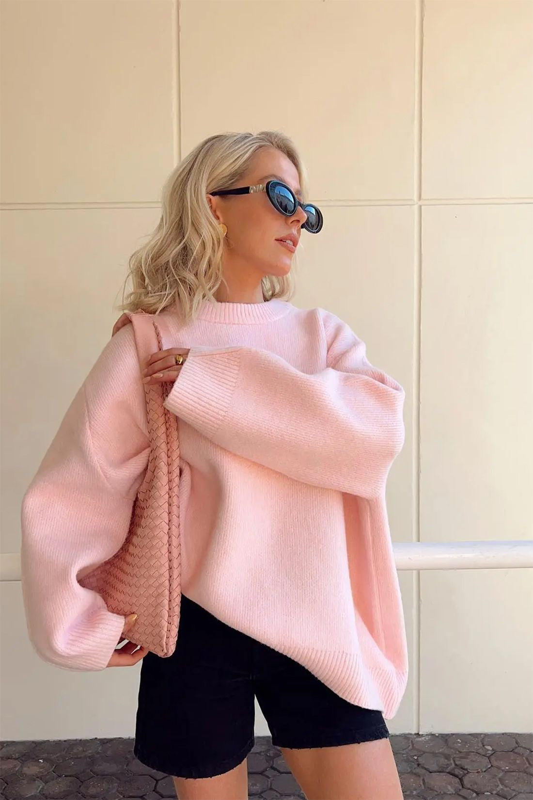 Oversized Sweater | Roze Dames trui met cozy fit en zachte stof