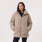 Oversized teddy fleece jacket
