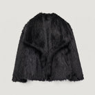 Oversized faux fur jas
