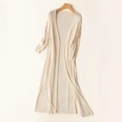 Dames Lang Gebreid Cardigan Vest – Lange mouwen, Casual voor Herfst/Winter