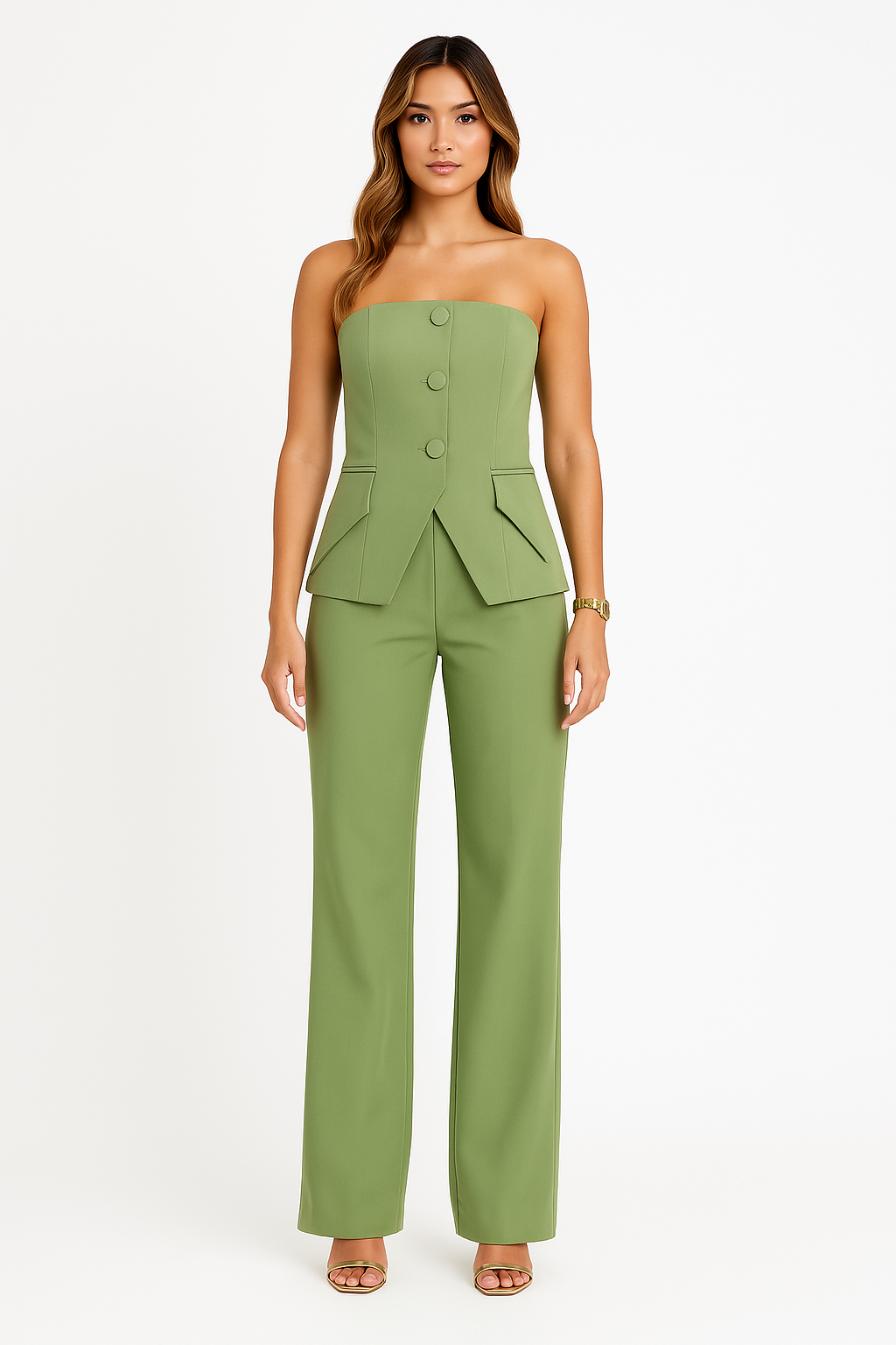 Sanne Off-Shoulder Set | Dames tweedelige set met top en broek in licht ademend design