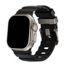 Silicone Sport Watch Strap with Titanium Buckle - Apple Watch Compatible
