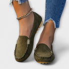 Women's Slip-On Moccasin Shoes with Supportive Cushioned Sole