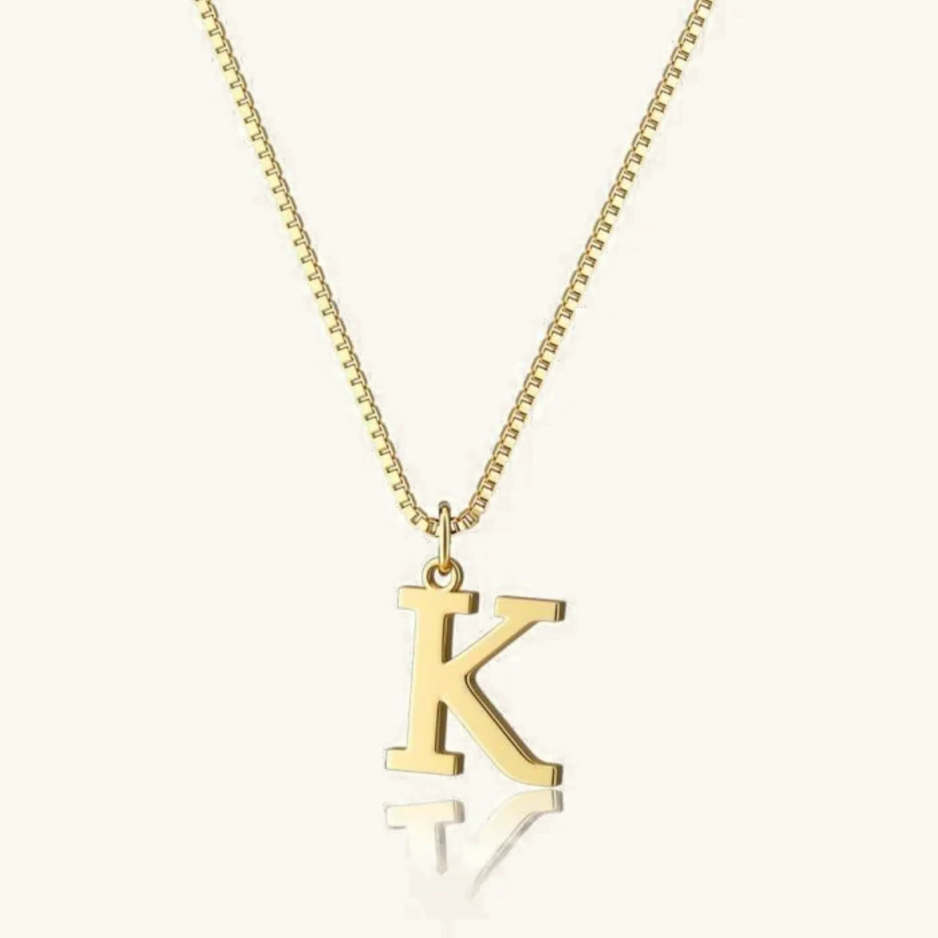 Women's Initial Pendant Necklace - Gold-Tone Letter Charm