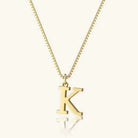 Women's Initial Pendant Necklace - Gold-Tone Letter Charm
