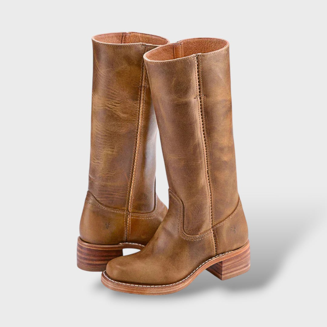 Women's Knee High Boots with Structured Sole