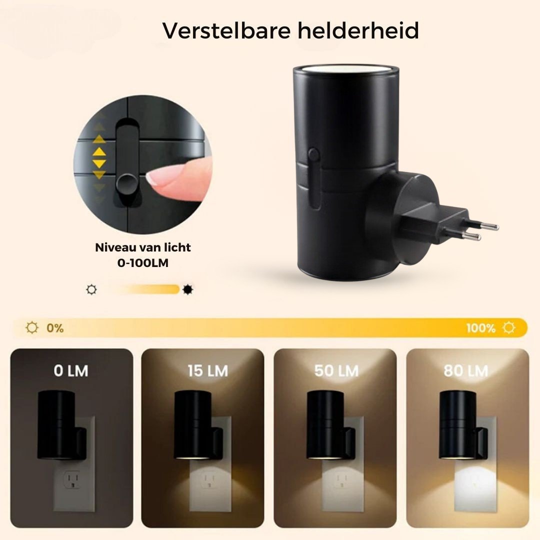 LED Plug-In Night Light with Sensor, Dimmable