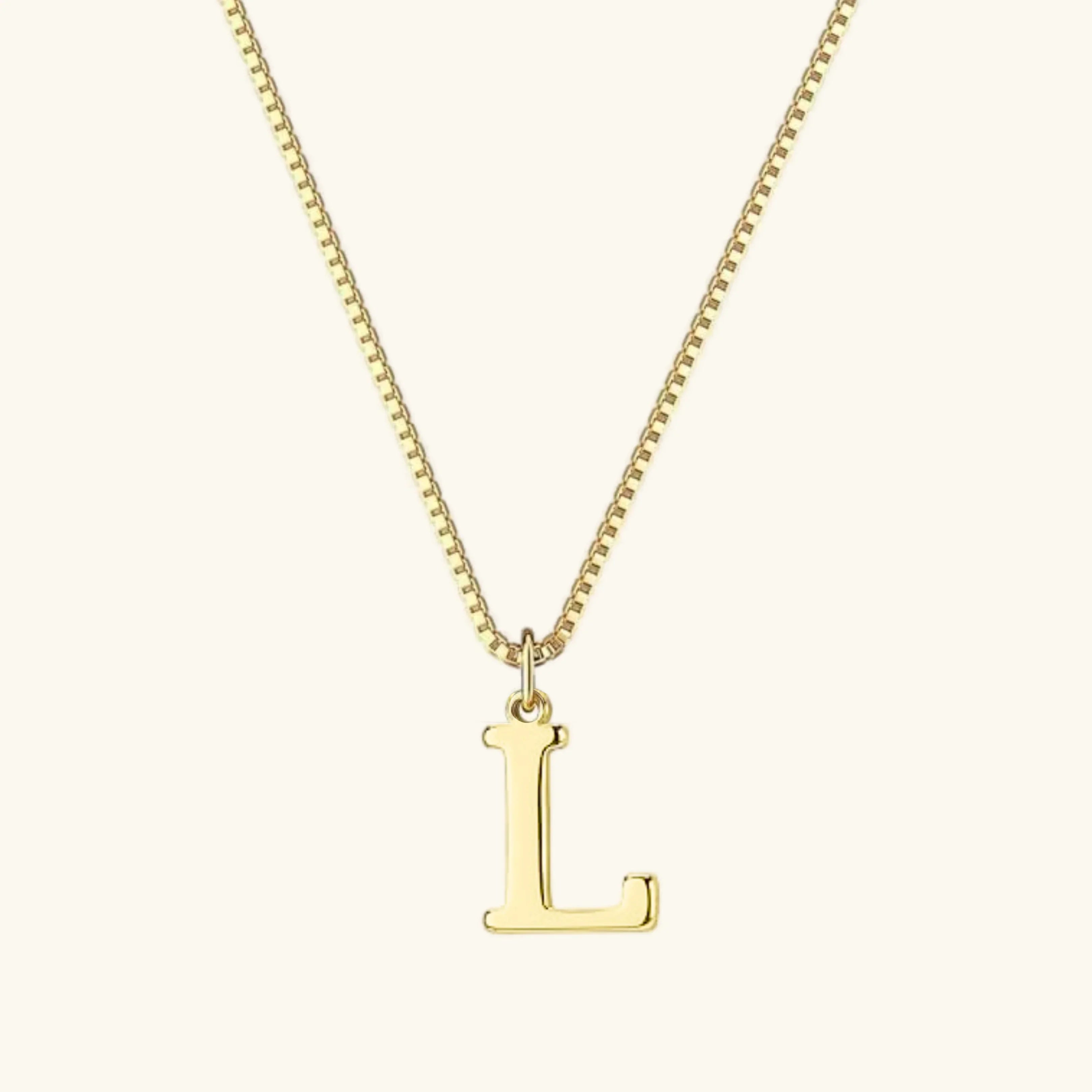 Women's Initial Pendant Necklace - Gold-Tone Letter Charm
