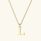 Women's Initial Pendant Necklace - Gold-Tone Letter Charm