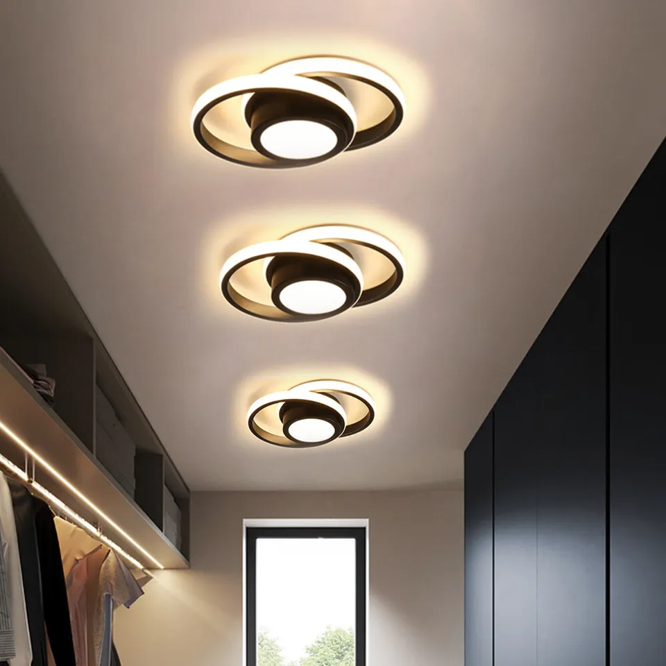 Modern Double Ring LED Ceiling Light – Flush Mount Fixture