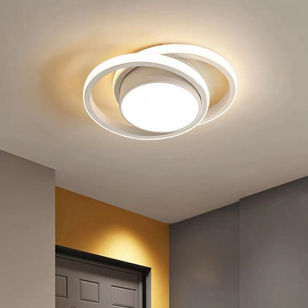 Modern Double Ring LED Ceiling Light – Flush Mount Fixture