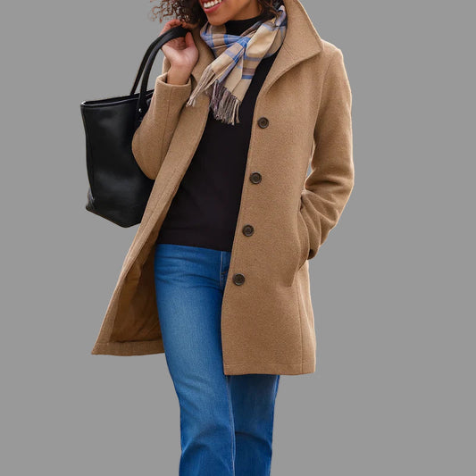 Caroline Dames Winterjas | Tijdloos Ontwerp, Hoogwaardige Stof