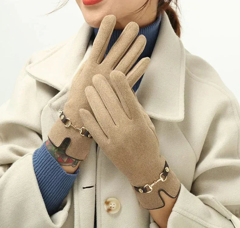 Elegante Dames Handschoenen | Warme Handschoenen met Stijlvol Kettingdetail